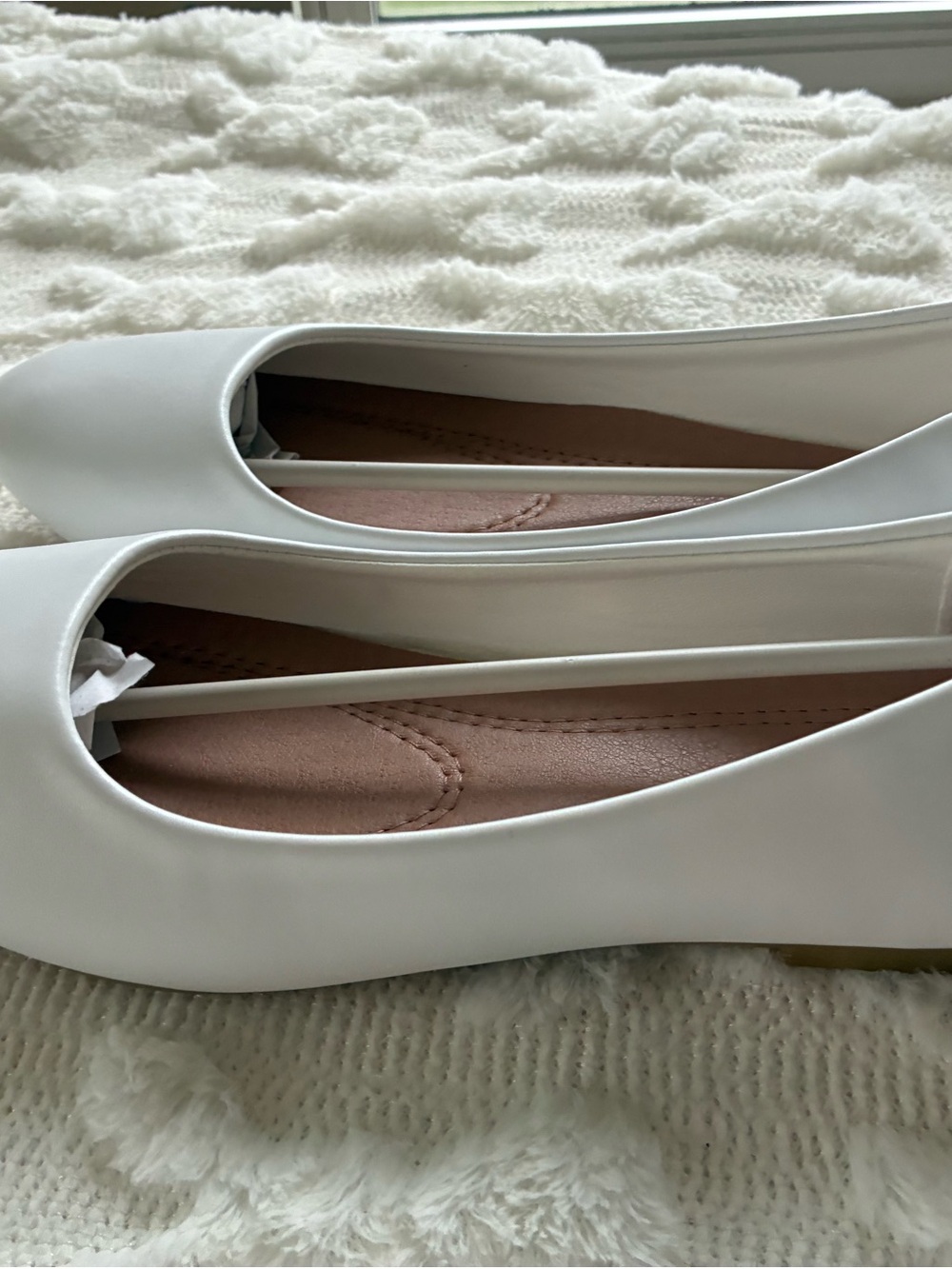 Classic White Women's Ballet Flats - Comfortable Everyday Shoes